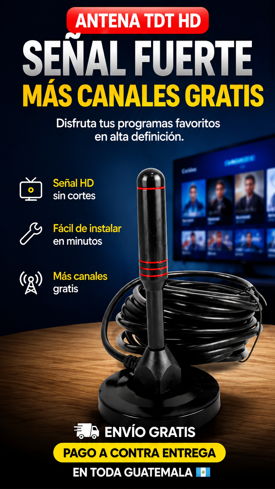 Canales HD gratis para siempre: la antena digital que ya no necesita señal de cable